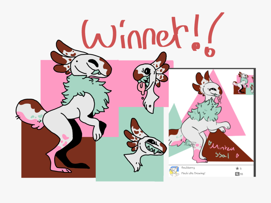 Mochi Adopt Winner - Cartoon, Transparent Clipart