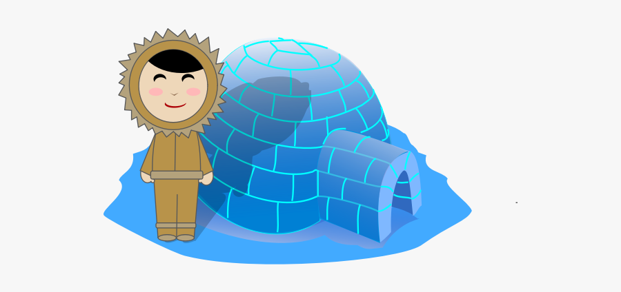 Inuit Girl And Igloo - Types Of Houses Igloo, Transparent Clipart