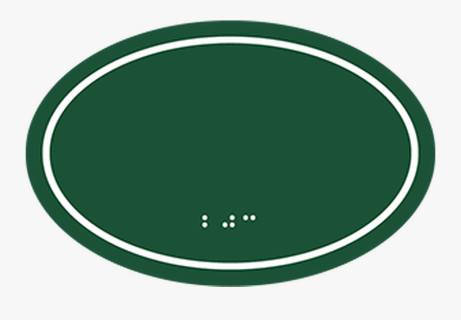Ada Oval Room Number Sign With Border - Green Border Oval Png, Transparent Clipart