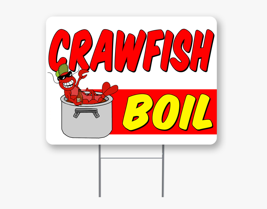 Crawfish Boil Inch Sign With Display Options - Crawfish Boil, Transparent Clipart