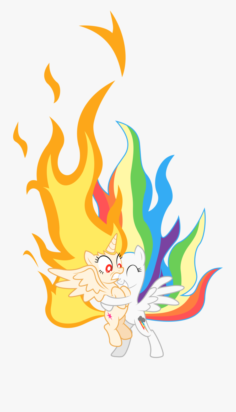 Transparent Fire Vector Png - Powerful My Little Pony Base Alicorn, Transparent Clipart