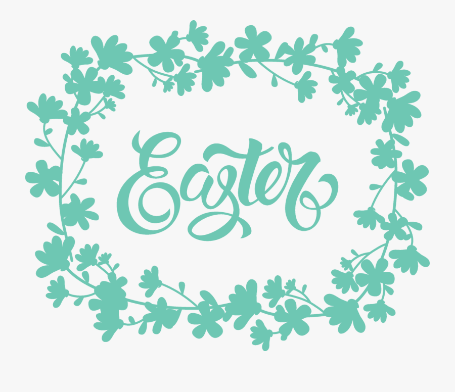 Easter Frame Svg Cut File - Happy Easter Pictures To Print, Transparent Clipart