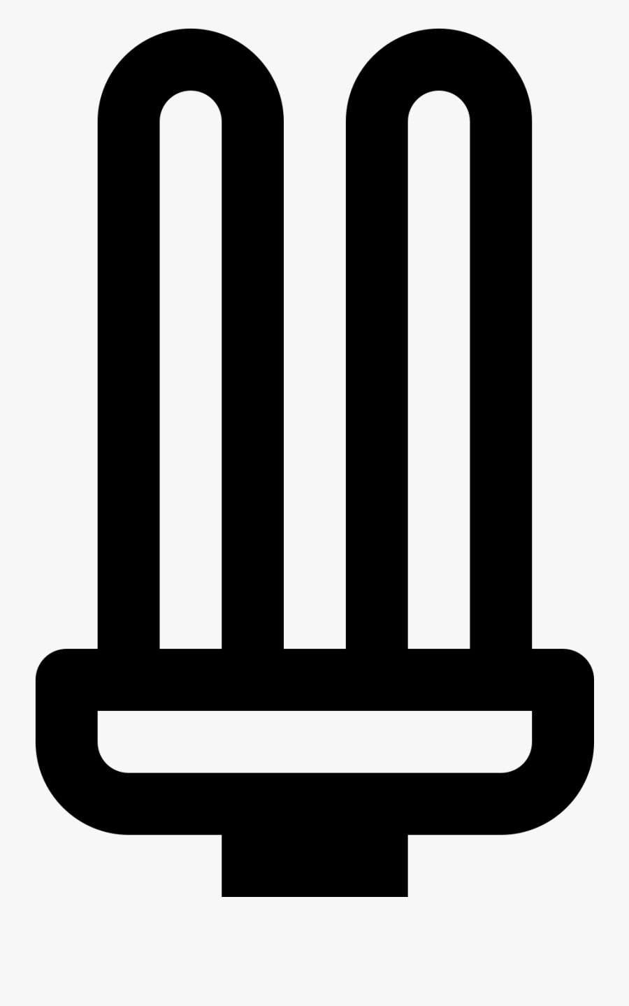 Cfl Lightbulb Icon Download - Sign, Transparent Clipart