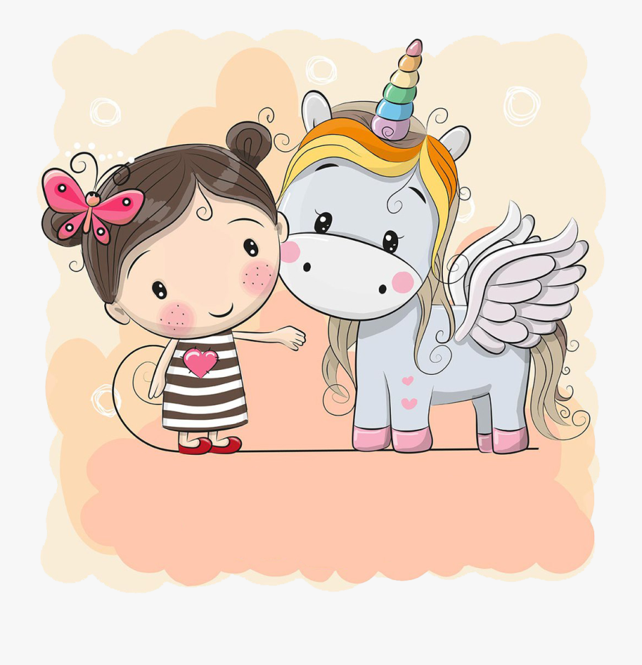 Pin By Marina On - Cute Unicorn Love Cartoon, Transparent Clipart