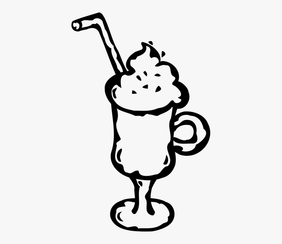 Vector Illustration Of Dessert Milkshake Drink With - Cool Milkshake Vector Png, Transparent Clipart
