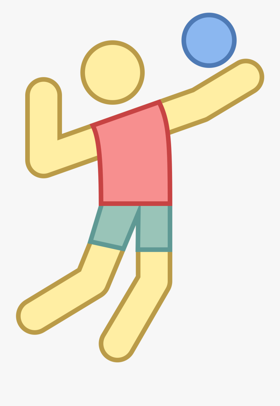 Volleyball Player Icon - Clip Art, Transparent Clipart