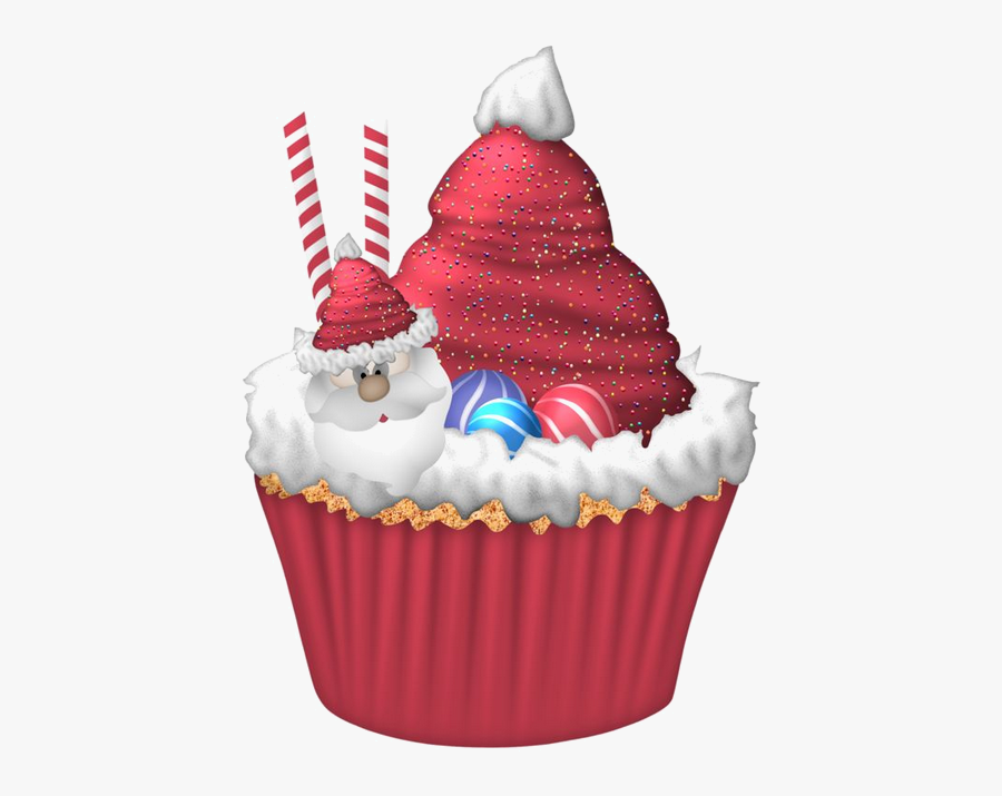 Cupcake Christmas Cake Birthday Cake Christmas Pudding - Christmas Cupcake Clipart, Transparent Clipart