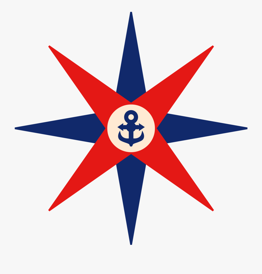 Nautical Clipart Steering Wheel - Compass Design Free, Transparent Clipart