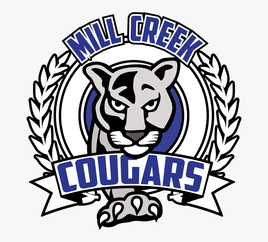 Mce Logo Color White Circle - Mill Creek Elementary Cougars, Transparent Clipart