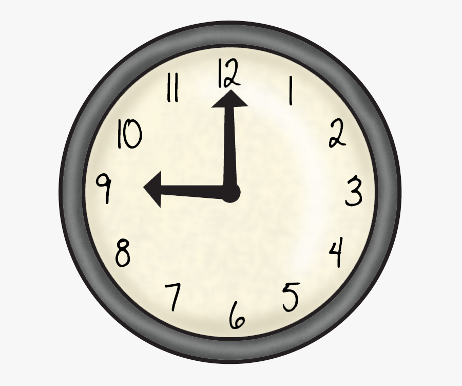 Clock For Kindergarten, Transparent Clipart