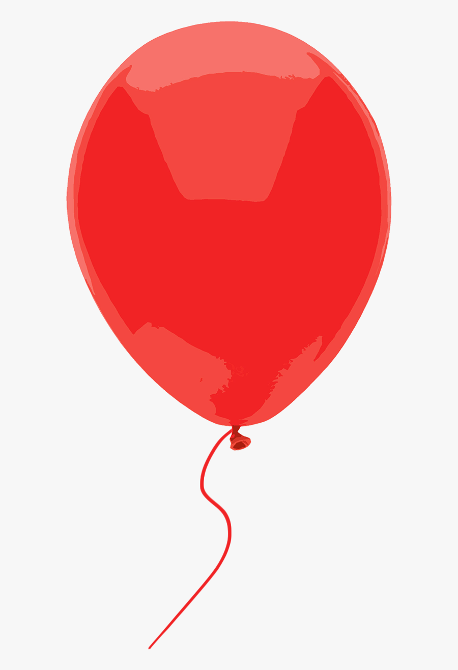 Red Balloon On A String - Balloon, Transparent Clipart