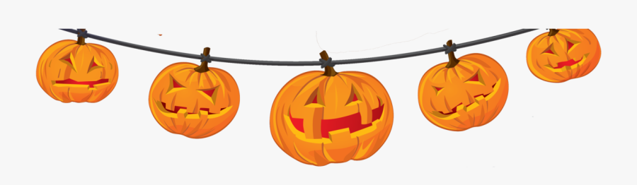Hanging Pumpkins - Jack-o'-lantern, Transparent Clipart