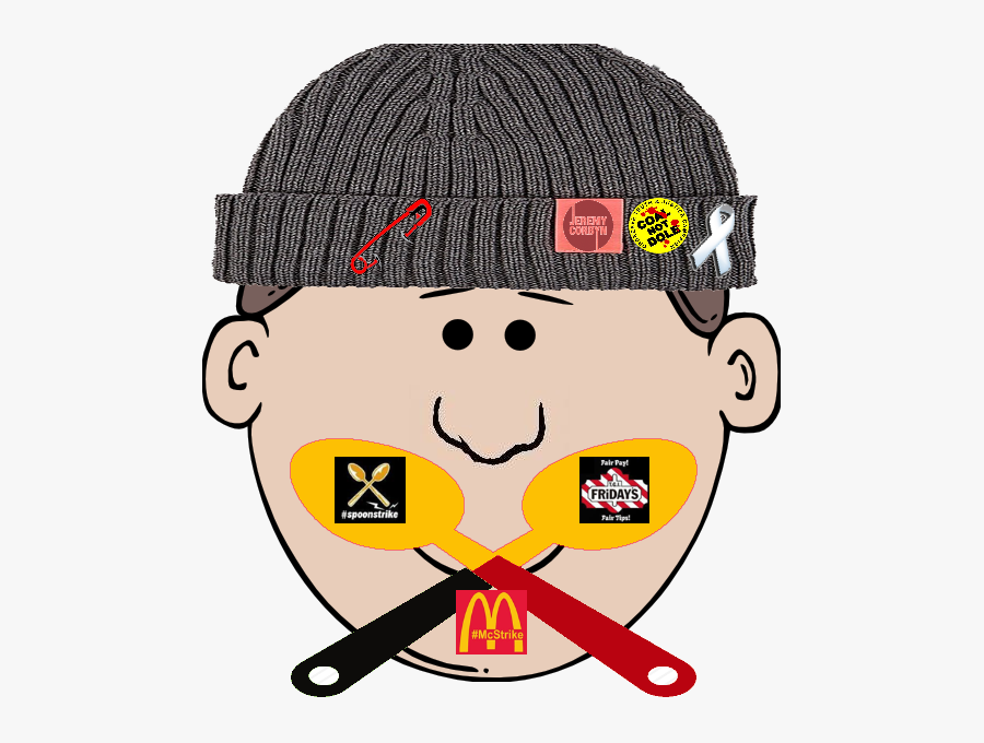 Respect Striking Workers Clipart , Png Download - Cartoon Man Face, Transparent Clipart