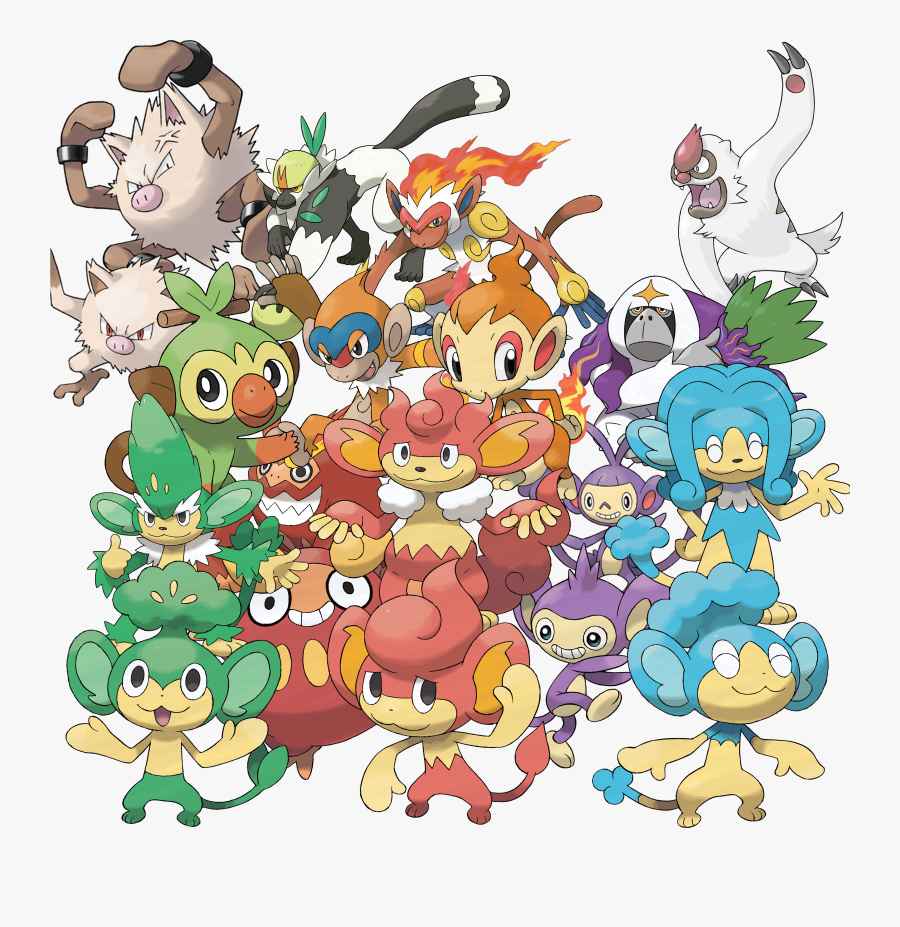 All The Monkey Pokemon, Transparent Clipart