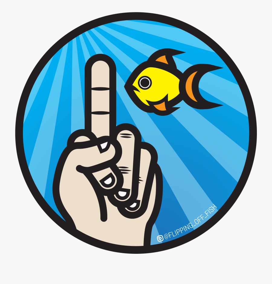 Fish Flipping The Bird, Transparent Clipart