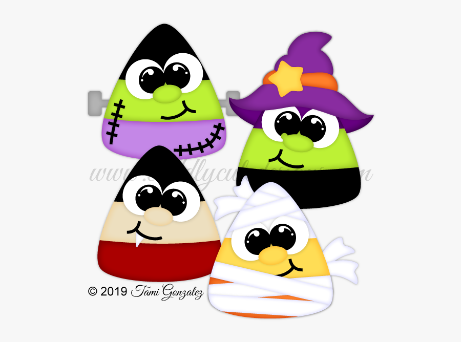Candy Corn Spookies - Cartoon, Transparent Clipart