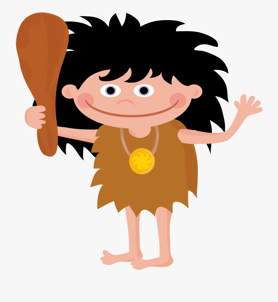 Caveman Clipart Neolithic Person - Personatges Prehistorics, Transparent Clipart