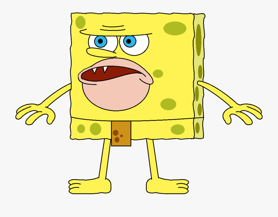 Transparent Cavemen Clip Art - Different Types Of Spongebob, Transparent Clipart