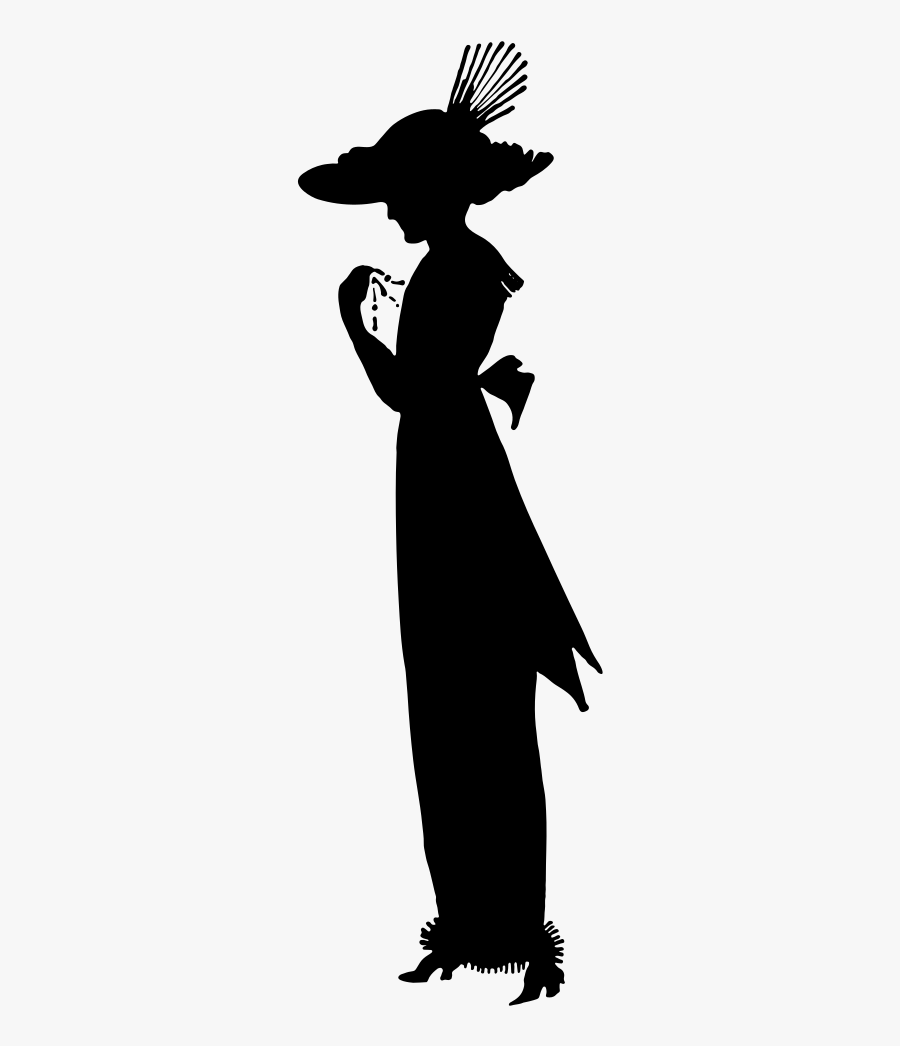 1911 Fashion Silhouette - Silhouette Evolution Of Fashion, Transparent Clipart