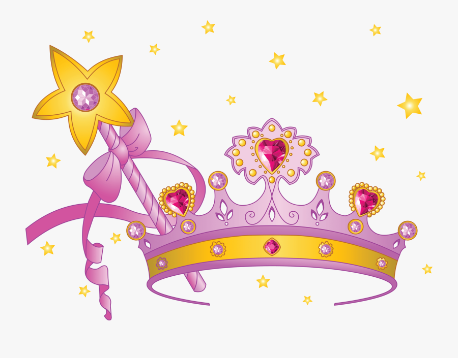 Tatt"s Tiara Day From Gold Coast - Princess Crown And Wand Clipart, Transparent Clipart