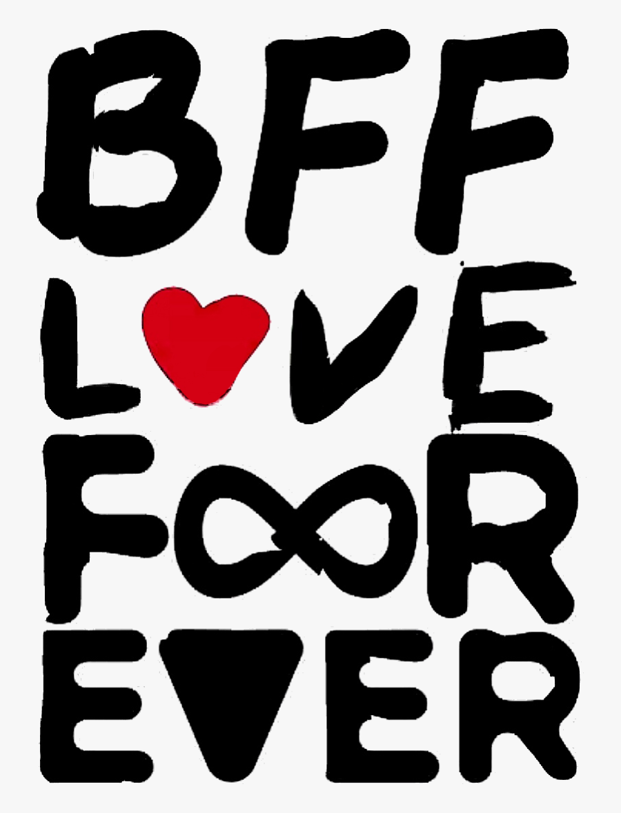 #bff #bffs #best #friend #friends #forever #4ever - Heart, Transparent Clipart