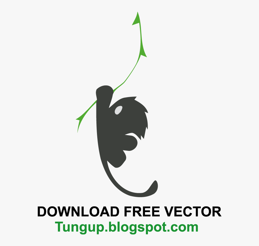 Logo Vector Premium Monkey Climbing Rope Verizon - Verizon, Transparent Clipart