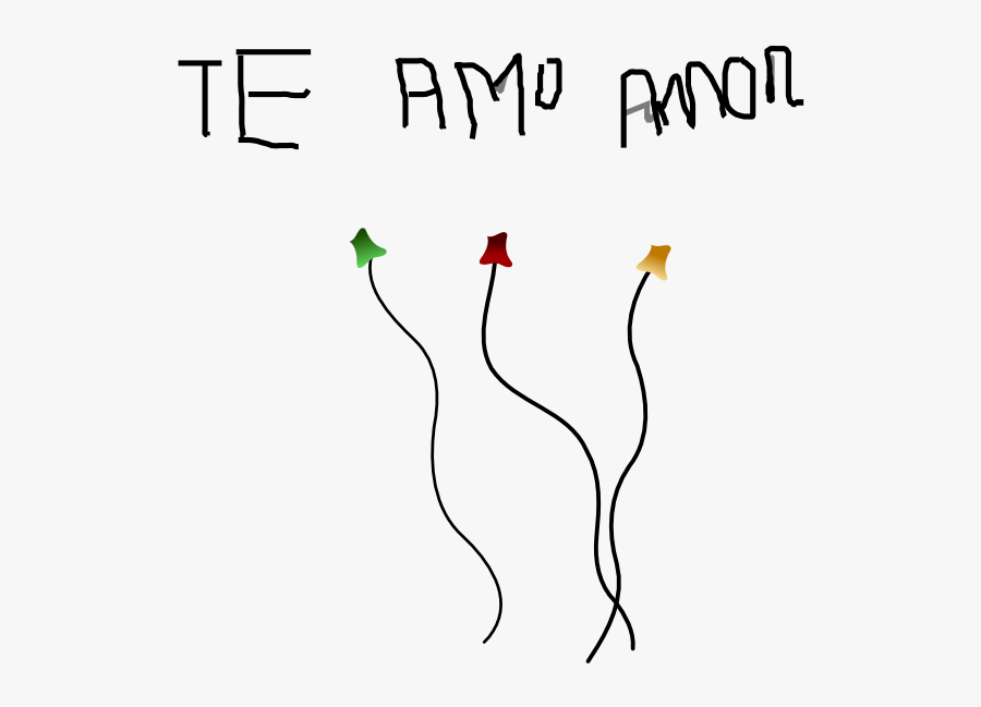 Te Amo Mucho Svg Clip Arts - Balloon Strings Png, Transparent Clipart