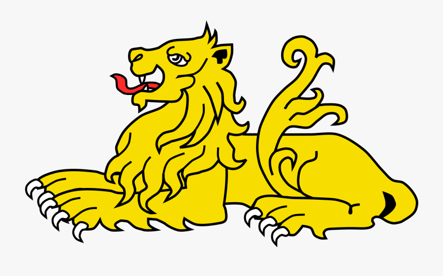 Coward Lion Coat Of Arms, Transparent Clipart