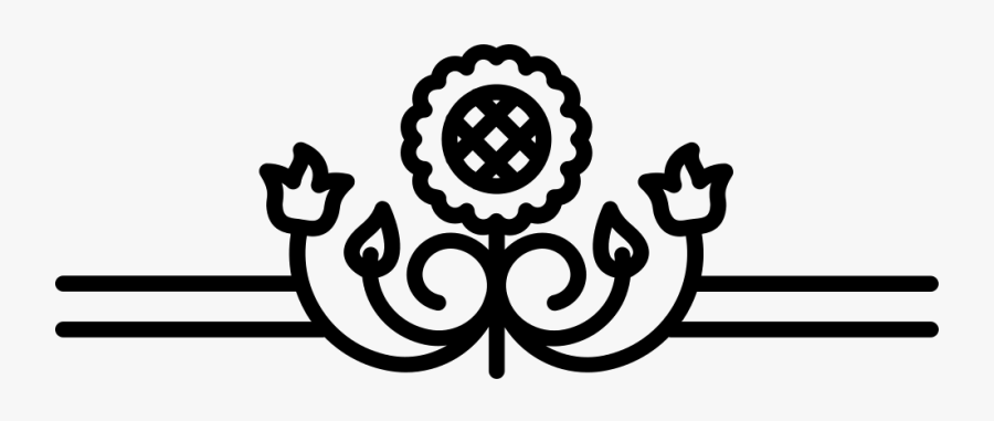 Sunflower Variant With Leaves Border - Clipart Design, Transparent Clipart