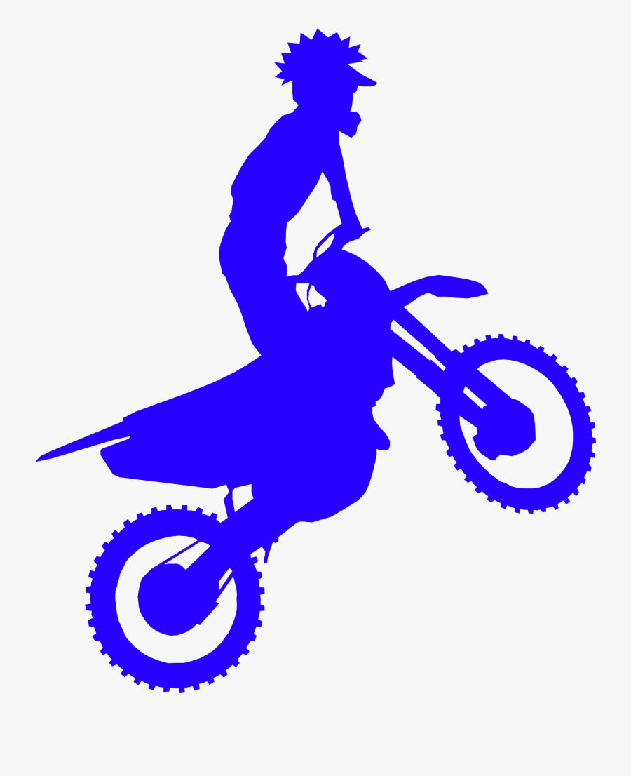 Black And White Motocross Clipart , Png Download - Vector Motocross Silhouette, Transparent Clipart