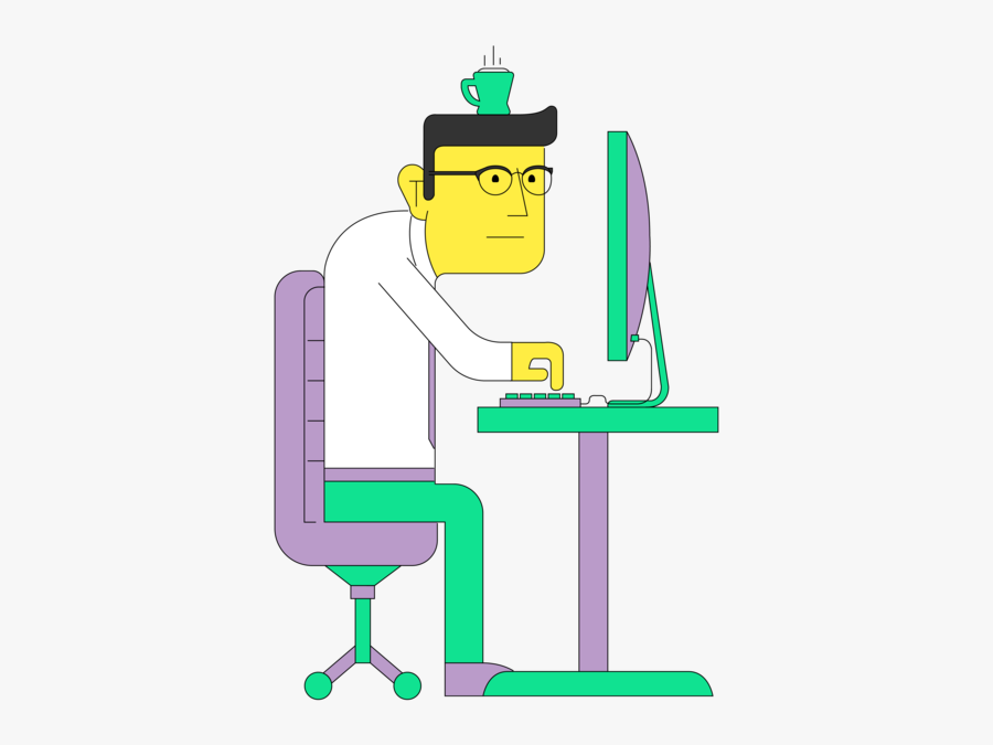 Editing Office Imac Sound Design Vector Illustration - Illustration, Transparent Clipart