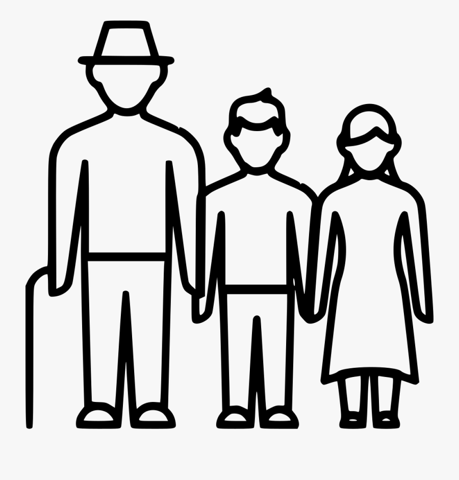 Grandpa Grandchildren - Report To Manager Icon, Transparent Clipart
