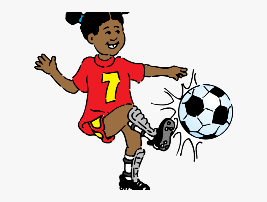 Soccer Clip Art Free Soccer Football Clipart Funny - Girl Playing Soccer Clipart, Transparent Clipart