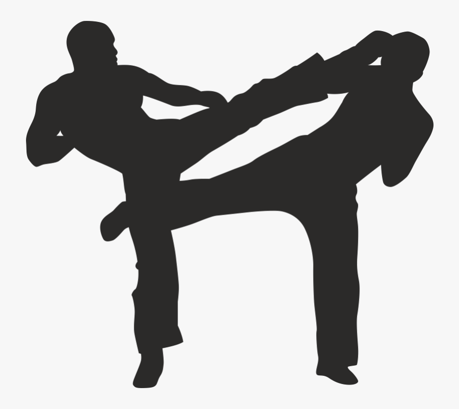 Silhouette Mixed Martial Arts Kickboxing - Mixed Martial Arts Transparent, Transparent Clipart