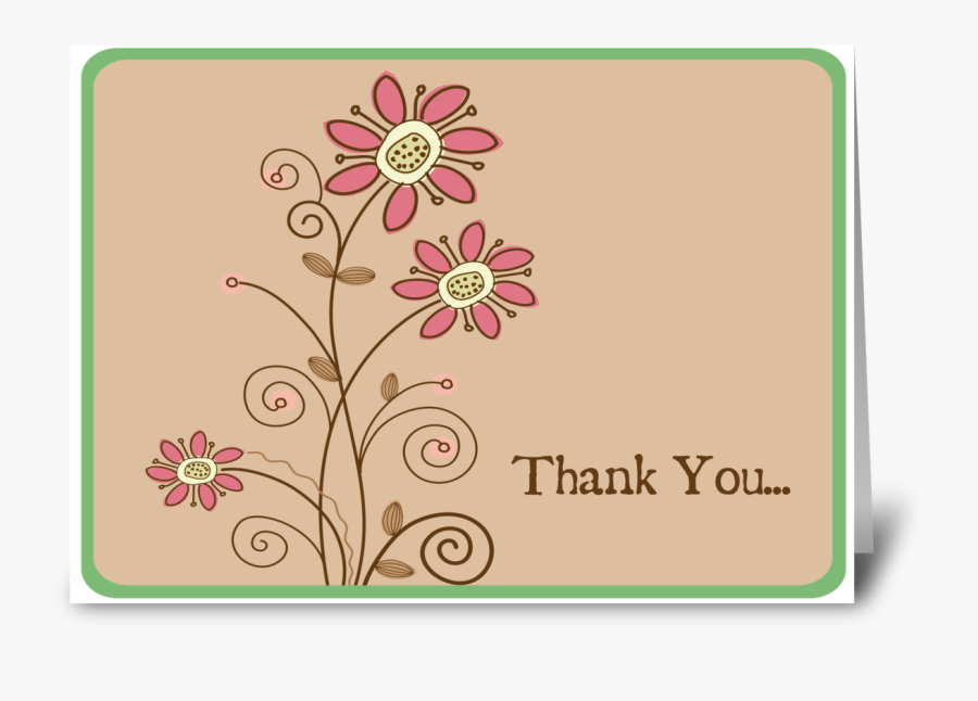 Thank You Greeting Card - Rosa Glauca, Transparent Clipart