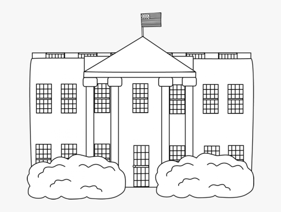 Transparent Black And White Clipart Design - White House Clipart Black And White, Transparent Clipart