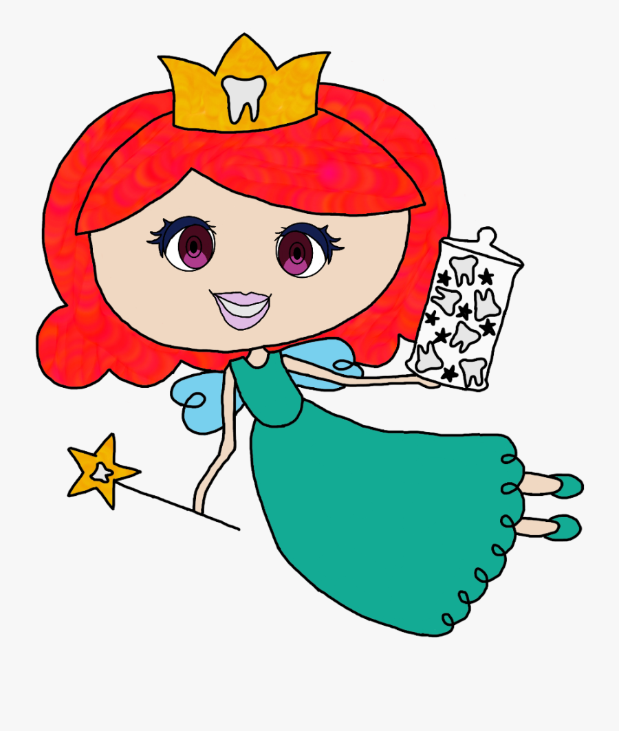 #toothfairy #tooth #teeth #jar #fairy #wings #cartoon - Tooth Fairy, Transparent Clipart