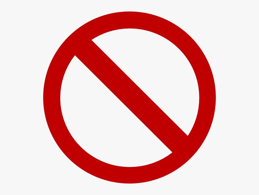 Emoji No Entry Sign, Transparent Clipart