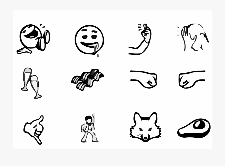 New Emoji In - Selfie Emoji Black And White, Transparent Clipart