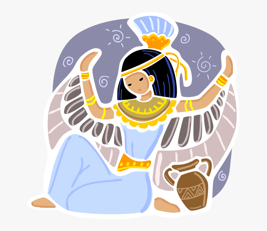 Vector Illustration Of Ancient Egypt Egyptian Goddess - Egyptian People, Transparent Clipart