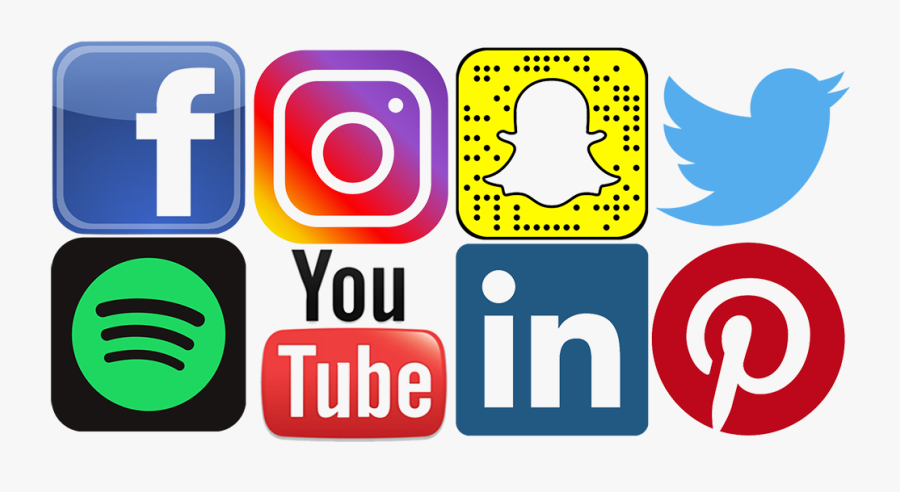 Social Media Icons Copy - Youtube Facebook Google Gmail, Transparent Clipart