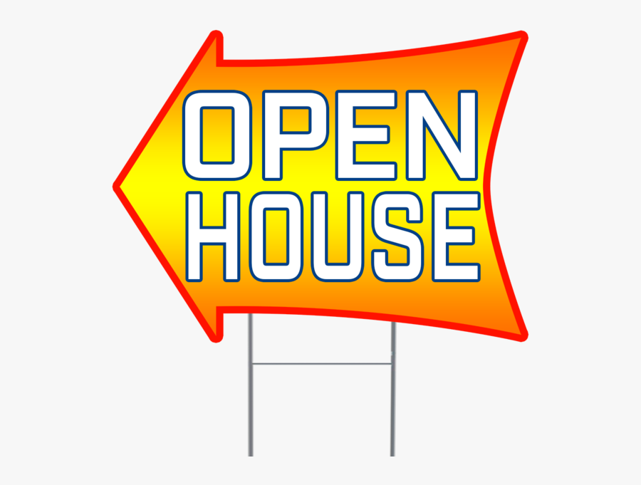 Open House 2 Sided Arrow Yard Sign Clipart , Png Download, Transparent Clipart