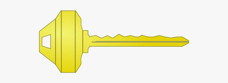 Yellow House Key - Key, Transparent Clipart