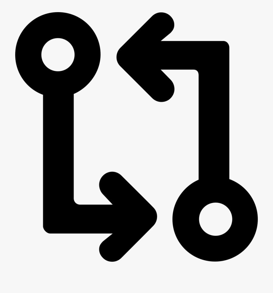 Two Straight Arrows Square Shape Of Exchange Comments - Intercambio Icono, Transparent Clipart
