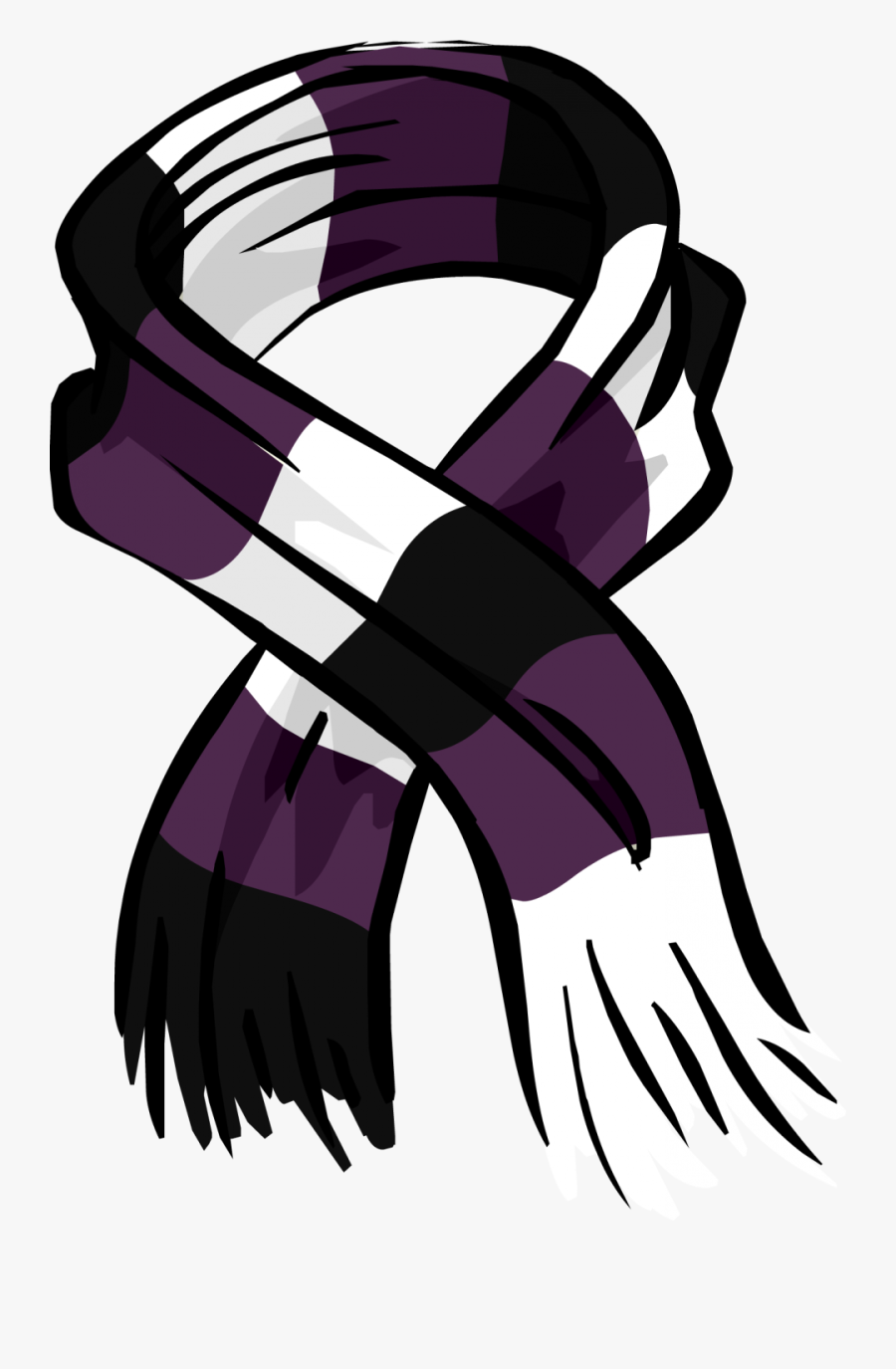 Purple Rugby Scarf Png Image - Scarf Clipart, Transparent Clipart