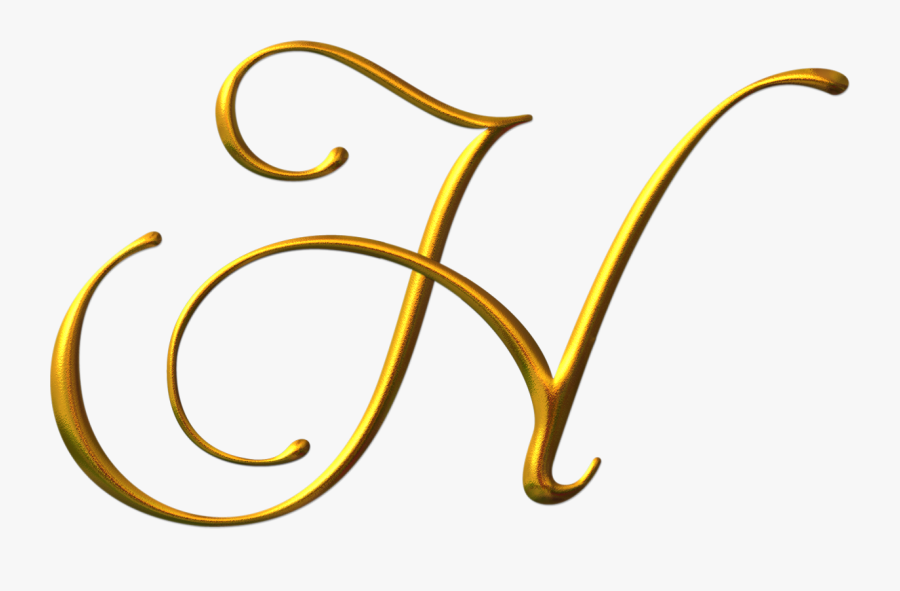 Sword Clipart Hamlet - Letra H En Dorado, Transparent Clipart