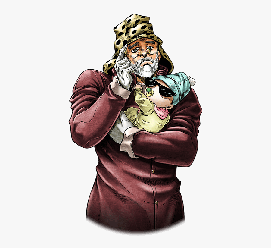 Unit Old Joseph And Invisible Baby - Joseph Joestar With Baby, Transparent Clipart