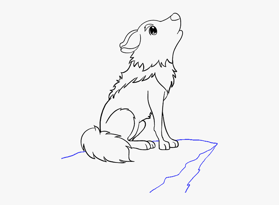 How To Draw Cartoon Wolf - Easy Werewolf Drawing , Free Transparent