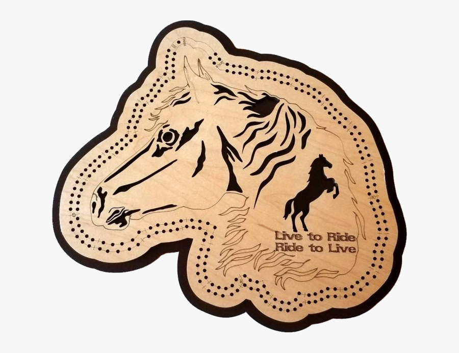 Horse Cribbage Board - Illustration, Transparent Clipart