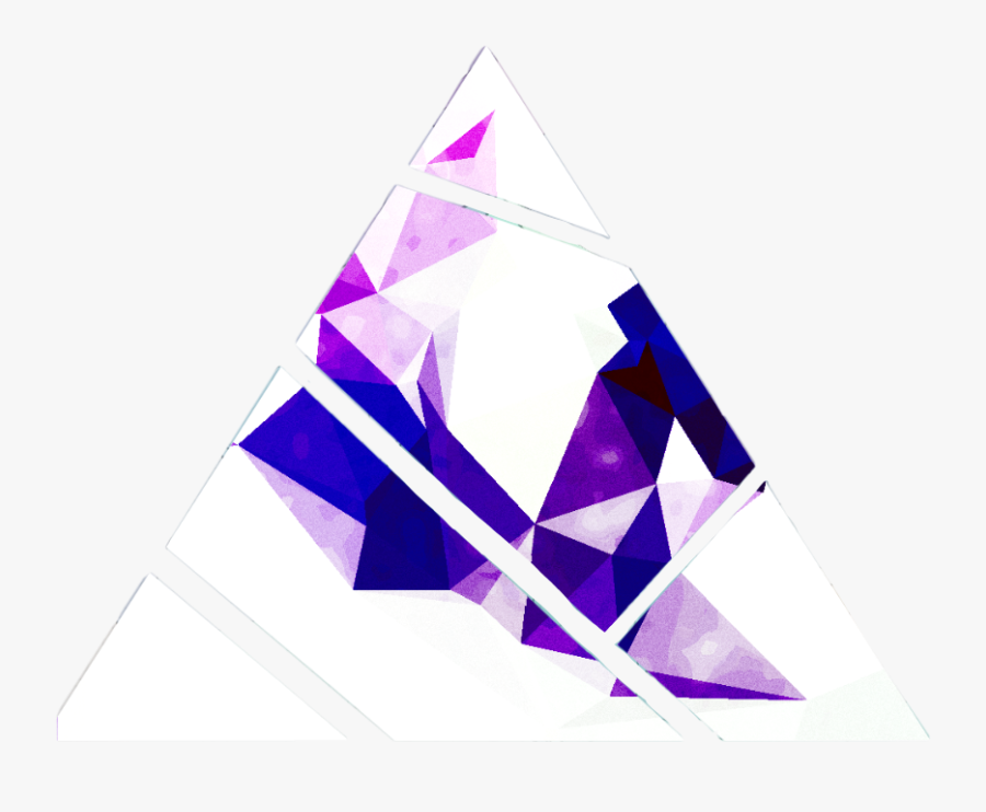 #geode #purple #white #galaxy #aesthetic #hipster #mountain - Triangle, Transparent Clipart